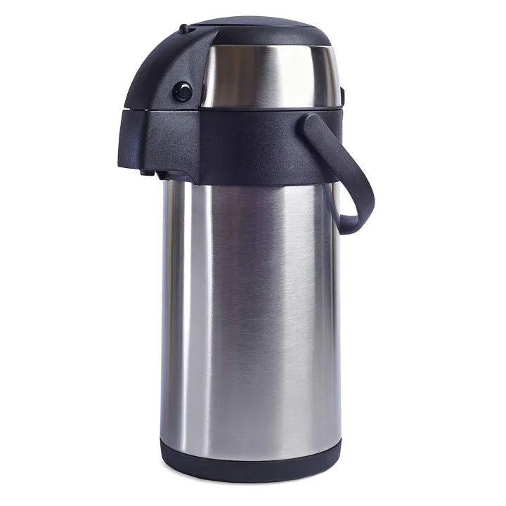 3L Large Flask with Pump - Insulated Stainless Steel Thermos Urn