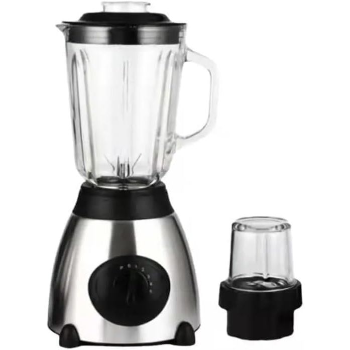 Thick Glass Jug Blender, 1000W, 6 Blade, with Grinder Attachment