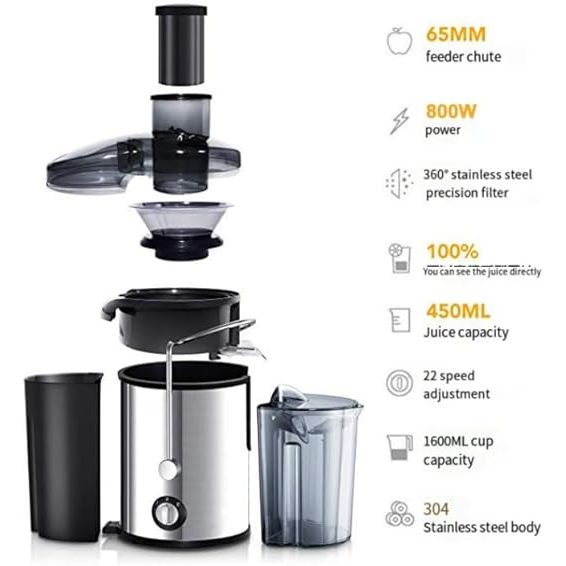 Electric Juice Extractor, Wide Mouth Centrifugal Juicer Machine