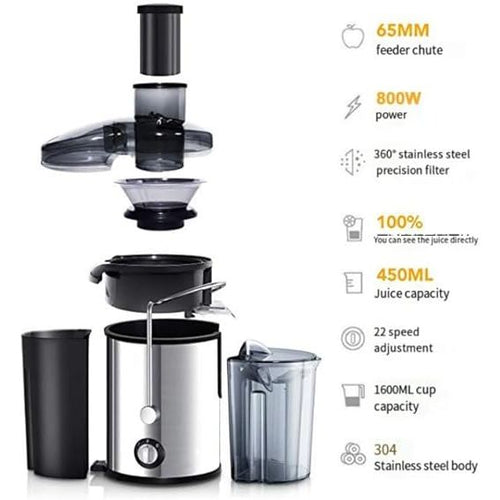 Electric Juice Extractor, Wide Mouth Centrifugal Juicer Machine